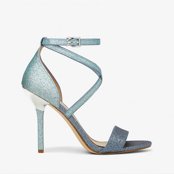 MICHAEL Michael Kors Blue Astrid Glitter Sandal 10 NIB - Picture 2 of 8